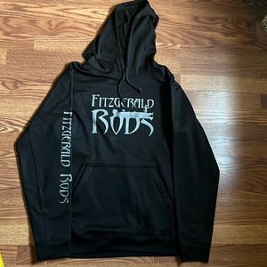 Men’s size L black hoodie - Fitzgerald Rods logo